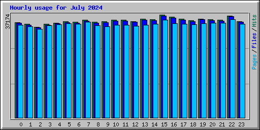 Hourly usage for July 2024