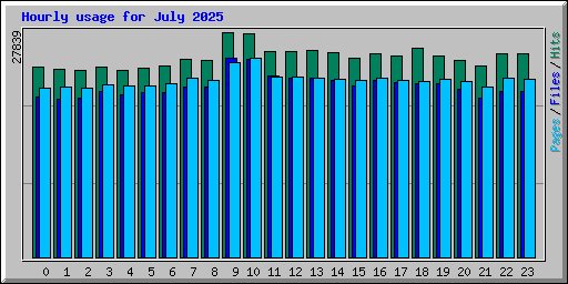 Hourly usage for July 2025