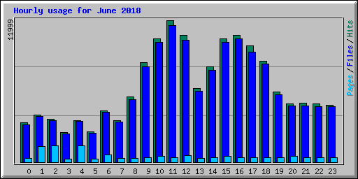 Hourly usage for June 2018