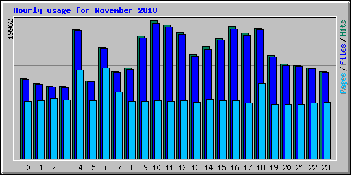 Hourly usage for November 2018