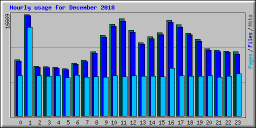 Hourly usage for December 2018