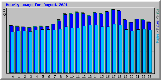 Hourly usage for August 2021