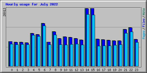 Hourly usage for July 2022