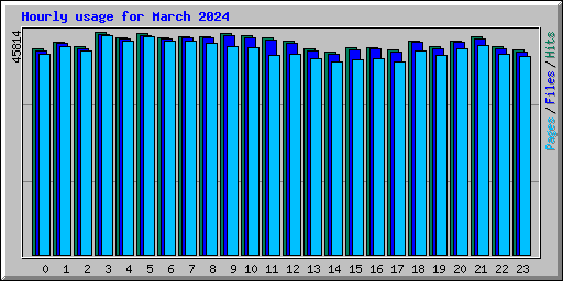 Hourly usage for March 2024