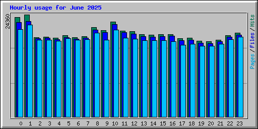 Hourly usage for June 2025